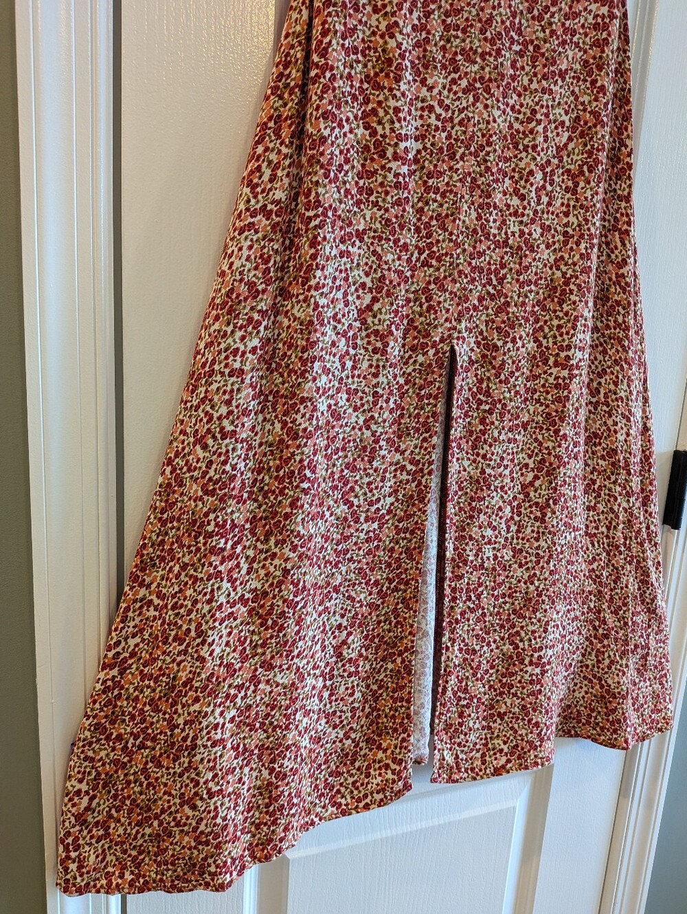 Reformation Petites Baxley Floral Midi Dress La Vie En Rose Red Pink Size 2 - Picture 7 of 16